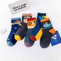 5 Pair Jacquard Cat Unicorn Whale Comfort Warm High Quality Kids Baby Socks Child Boy Newborn Socks