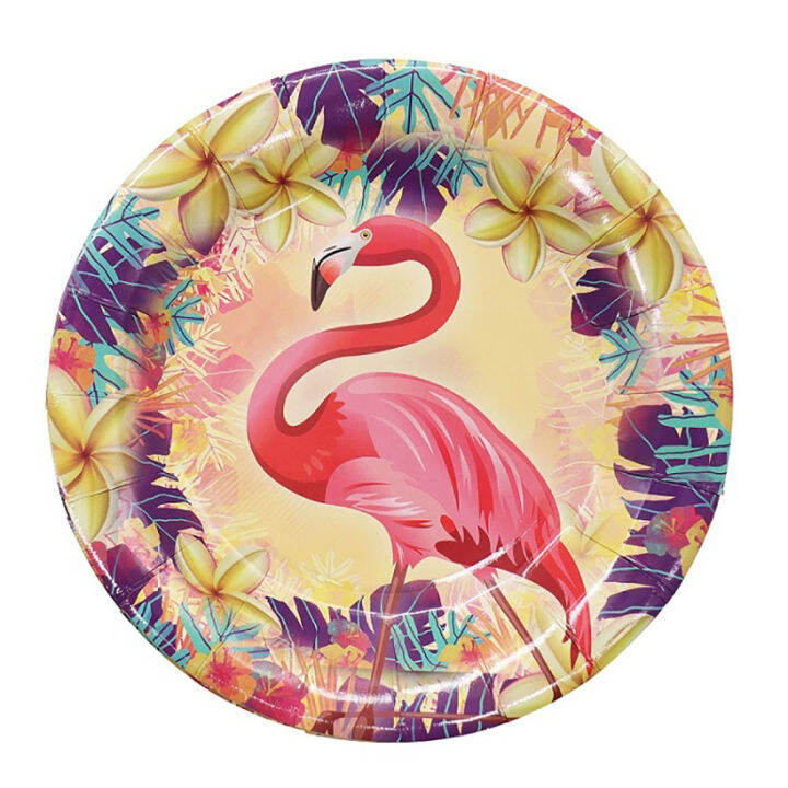 hot-hawaii-party-luau-flamingo-ตกแต่งสับปะรดปาร์ตี้ฤดูร้อนวันเกิดฮาวายงานแต่งงาน-tropical-tableware-supplies