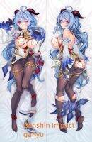 Dakimakura อะนิเมะปลอกหมอน Ganyu (Genshin Impact) พิมพ์สองด้านขนาดชีวิตปลอกหมอนของขวัญสามารถปรับแต่งได้