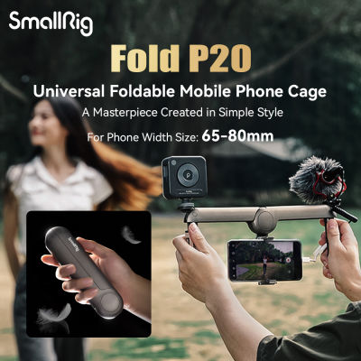 SmallRig กรงใส่โทรศัพท์มือถือ Vloger Pocket แบบพับได้ (สำหรับขนาดความกว้างของโทรศัพท์ : 65-80 มม.) พร้อม Cold Shoe สำหรับ Tripod Vlogging Tik Tok P20 4047