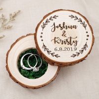 【hot】♘♨  Personalized Engagement Rustic Bearer Wedding Jewelry Proposal Holder