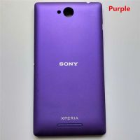 【☸2023 New☸】 diyi45718 ฝาหลังพลาสติก S39h Sony Xperia C ปลอกหุ้มช่องหลังเคสสำหรับ Sony Sony Xperia C C2305 S39 S39c S39h พร้อมโลโก้