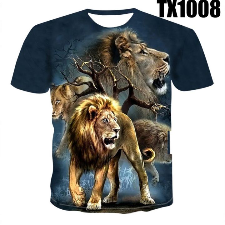 3d-printed-lion-pattern-summer-mens-short-sleeve-3d-t-shirt-comfortable-and-breathable-1