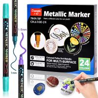 36 Colors Dual Tip Oil-Based Acrylic Paint Markers Permanent Ink Waterproof Works on Rock painting Wood Glass Metal Ceramic