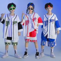 [COD] Boys foreign style bboy childrens girls model catwalk performance children hiphop loose dance practice summer