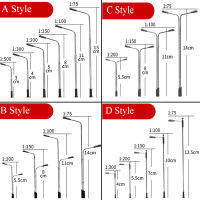 5ชิ้นรุ่น LED โคมไฟถนนแสง1:500,1:300,1:200,1:150,1:100,1:75หัวเดียวรถไฟเค้าโครงภูมิทัศน์ภาพสามมิติรุ่นจอแสดงผล