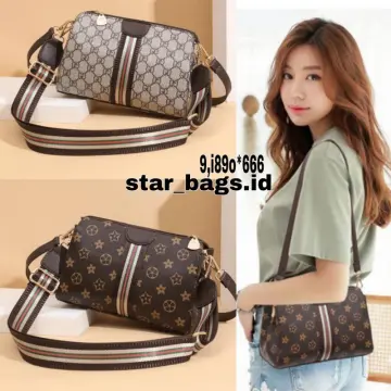 Jual TAS WANITA LV LOUIS VUITTON ORIGINAL BRANDED IMPORT SELEMPANG SLEMPANG  SLING BAG CEWEK BATAM MURAH