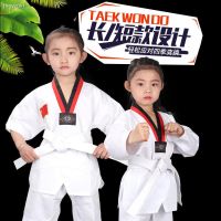 [Training Clothing] Pure Cotton Taekwondo Clothing Childrens Training Suit Beginner College Student Men Women Long-Sleeved Half-Sleeved Tao Cust