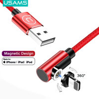 USAMS USB Lightning สายสำหรับ iPhone Gaming ชาร์จ360 ° Rotatable แม่เหล็กสำหรับ IPhone7/8 iPhone XS XS Pro/iPhone 11 iPhone 12 12Pro Max/iPad Air