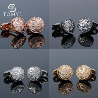 【hot】 for Men XK19S070-1 Fashion Luxury Round end Wedding Custom Formal Business Shirt Cuff Links