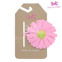 SATI-กิ๊บติดผม-LRR. DAISY PINK SNAP CLIP-FCF061