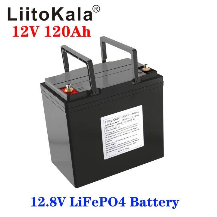 ♣LiitoKala 12v 120ah50ah lifepo4 Solar 12.8V battery solar battery pack