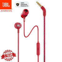 ต้นฉบับ JBL live100 ลายเซ็นเสียงหูฟังในหู 3.5 มิลลิเมตรแจ็คสายเสียงสเตอริโอ Harman หูฟังกีฬาการเล่นเกมลึกเบสหูฟังพร้อมไมโครโฟนสำหร