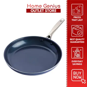 Blue Diamond Ceramic Nonstick 14 inch Open Frying Pan with Helper Handle 