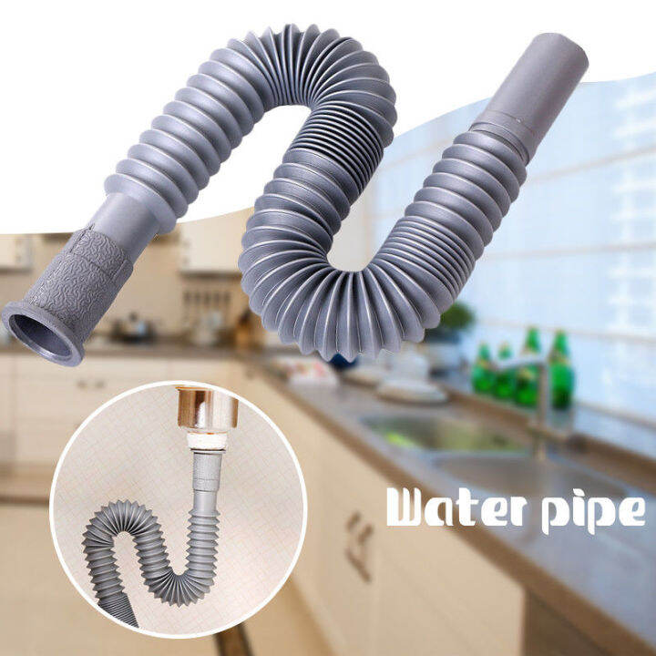 Kitchen Sewer Pipe Universal Plastic Flexible Hose Kitchen Basin