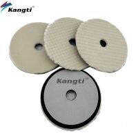 5/6Inch Japanese Polishing Wool Pad Buffer Woollen Polishing Pad For Automotive Scratch Removing with Hook Loop Backer