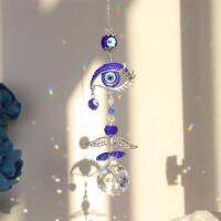 ตุรกีตาสีฟ้า Wind Chimes Retro Devil Eyes รถแขวนตกแต่ง Evil Eye Protection เครื่องประดับ Blessing ของขวัญจี้ผนัง-lihanrui