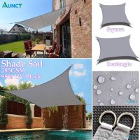 Waterproof Polyester Square Rectangle Shade Sail garden terrace Canopy swimming Sun shade Camping Hiking Yard sail awning 285GSM