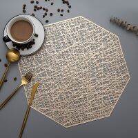 6/4/2PCS Round Placemats Restaurant Hollow PVC decoration Meal Mat Anti-hot Dining Table Line Mat Steak Plate Pad