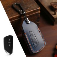 Handmade Leather Car Protector Key Case Cover for VW Golf 8 MK8 ID4 ID 4 Accessories 2020 2021 2022 Key Cover