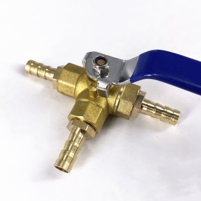 4/6/8/10/12/14/16mm Hose Barb Brass Full Port L-Port 3 Way Ball Valve Connector Adapter For Water Oil Air Gas Plumbing Valves