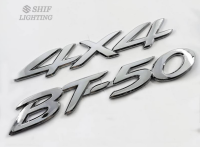 โลโก้ตัวอักษร  ติดมาสด้า 4 X 4 * BT50 ชุบโครเมี่ยม พลาสติก 4x4 BT-50 Letter Car Rear Trunk Decorative Emblem Badge Sticker Decal Replacement for MAZDA BT50 4X4