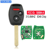 YOUBBA N5F-S0084-A กุญแจรถระยะไกลสำหรับ Honda Accord Civic 2008-2012 ID46ชิป313.8433Mhz 3ปุ่ม