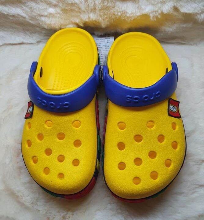 รองเท้า-crocs-เด็ก-lego-งานพรีเมี่ยม-สำหรับเด็ก-สีมาไหม่สวยมาก-นิ่มใส่สบาย