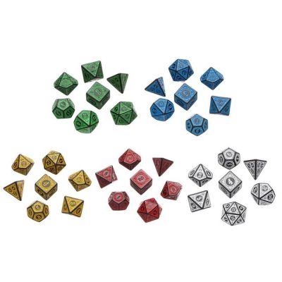 35ชิ้น D8 D4 D20 D12 D10หลายด้านสำหรับ Trpg Dnd ชุดลูกเต๋าแวววาว Dices เกมเสริม Iidescent