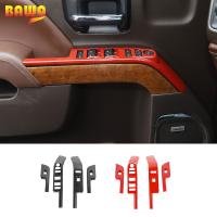 BAWA Interior Accessories Car Window Lift Panel Switch Button Decoration Cover Stickers for Chevrolet Silverado 2014-2017