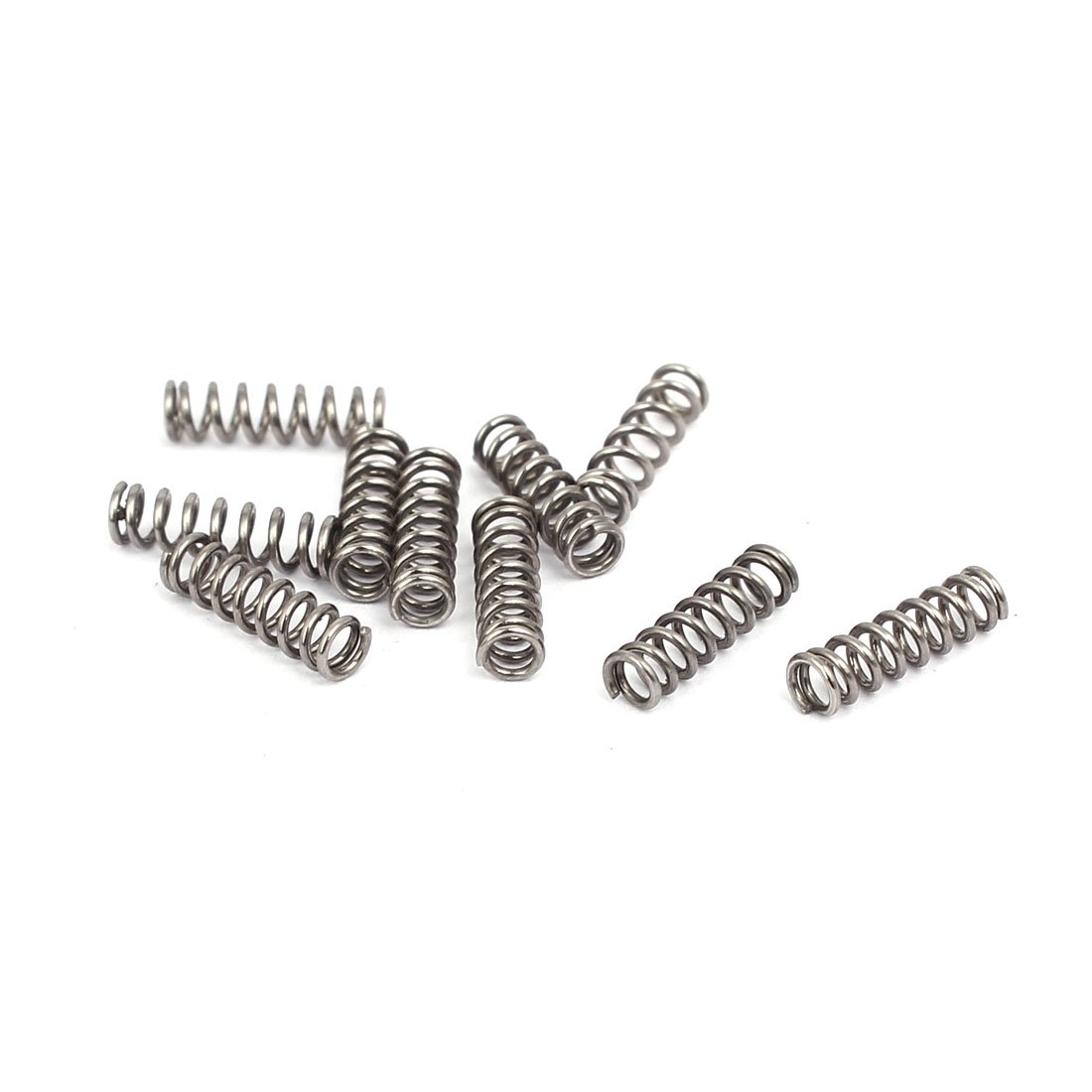 sourcingmap Compression Spring,304 Stainless Steel,6mm OD,0.6mm Wire Size,50mm Free Length,Silver Tone,10Pcs 
