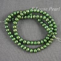 Unique Design AA Store Potato Green Genuine Freshwater Pearls Loose Beads 6-7mm One Full Strands DIY Jewelry For Lady Gift