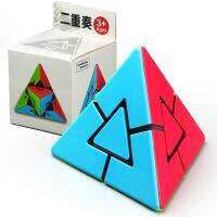 [Picube] Fanxin Duo Pyraminx 2x2 Strange Shape Pyramid Magic Cube Brain Teaser Puzzle Educational Toy For Children