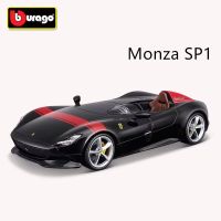 Burago 1:24 Ferrari Monza SP1 Alloy Sports Car Model Diecasts Metal Toy Concept Racing Car Model High Simulation Childrens Gifts