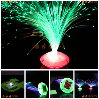 ???3-3% เปลี่ยนสีหลอดไฟ LED Fiber Optic Night Light Stand Home Decor สีสันสดใส