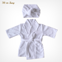 Newborn Baby Boy Girl Robe Set 100 Cotton Toweling Terry Infant Bathrobe Hooded Sleeprobe With Headwear Home Suit 0-2Y