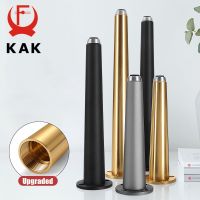 KAK Space Aluminum Alloy Gold Furniture Legs Adjustable Black Table Feet Sofa Leg Replacement with Rubber Pad Furniture Hardware Furniture Protectors