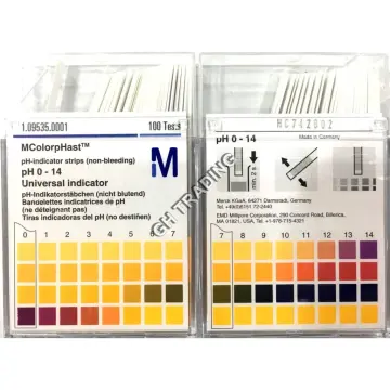 Tiras indicadoras de pH pH 5,0 - 10,0 non-bleeding, colorimetric