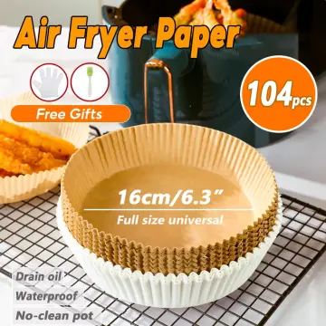 Air Fryer Paper Liners Disposable: 8 Inch Max Xl Large Cooker Air Fryer  Disposable Paper Liners, 100Pcs Oil Proof Parchment Sheets Round Basket  Bowl