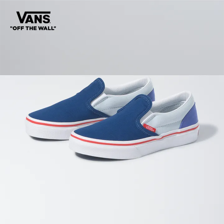 color block slip on vans