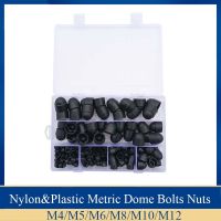 6Sizes Bolt Cover Nylon&amp;Plastic Metric Dome Bolts Nuts Head Caps M4/M5/M6/M8/M10/M12 145pcs Hex Screws Bolt Cover Kit with Box Nails  Screws Fasteners