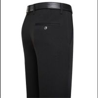 【CC】ஐ❅  Mens Pants Business Straight Male plus velvet thicken loose cashmere trousers