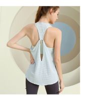 [COD] 2023 new loose yoga sleeveless sports vest womens blouse sexy running ice sense breathable fitness clothes summerTH