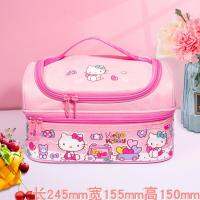 Sanrio cartoon Hello double-layer thermal insulation handbag lunch bag waterproof lunch bag outdoor children lunch bag