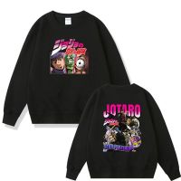 Japanese Anime Jojo Bizarre Adventure Jotaro Star Platinum Sweatshirt Men Fashion Casual Oversized Pullover Sweatshirts Size XS-4XL