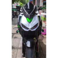 กระจกบังลมกระจกรถจักรยานยนต์สำหรับ2014 2015 2016 2017 2018 2019 2020 2021 Kawasaki Z1000 Z-1000สีดำแผ่นเบนทางลม