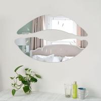 3D Lips Kiss shape Acrylic wall Mirrors Decorative Sticker 3D Wall Stickers Wall Decal DIY Home Decoration Shower Room Bathroom Wall Stickers  Decals