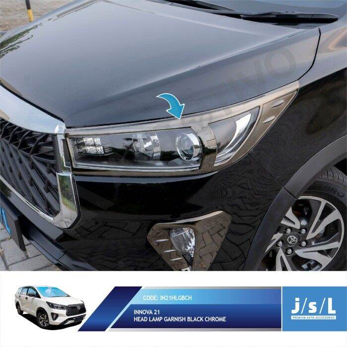 Innova Reborn Garnis Lampu JSL HeadLamp Garnish Exclusive Black Chrome
