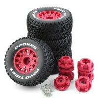 4Pcs 112mm 1/8 1/10 Short Course Truck Tire Tyres Wheel with 12 14 17mm Hex for Traxxas Slash Arrma SENTON VKAR RC Car