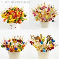 【CW】◆✙  100Pcs Disposable Skewers Mixed Fruit Stick Buffet Food Picks Fork Event Decorations